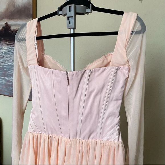 House of CB XL D-DD longer‘Vivi’ Soft Peach Corset Mini Dress NWOT - Picture 6 of 13